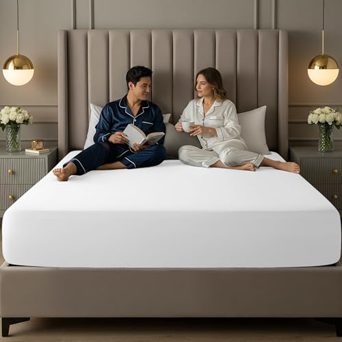 Utopia Bedding Extra Deep Pocket Full Fitted Sheet, Fits up to 21 Inch Mattress - Hotel Luxury, Soft, Breathable and Comfy - Shrinkage and Fade Resistant - Easy Care (White) Utopia Bedding