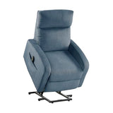 Lexicon Power Lift Recliner Chair for Elderly with Remote Control, Gentle Lift Motion, Side Pocket Armrest, Corduroy Upholstered Electric Recliner for Living Room/Bedroom, Easy Assembly, Midnight Blue