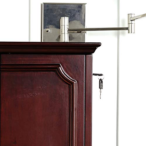 Hives and Honey Cabby Fully Locking Jewelry Cabinet, CHERRY - WoodArtSupply