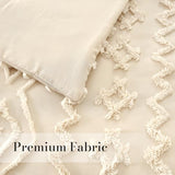 Amélie Home Boho Comforter Set, 2 Piece Bedding Set with 1 Pillow Case, Soft Microfiber Comforter with Hollow Fiber Fill, Lightweight All-Season Comforter for Farmhouse & Modern Bedroom, Twin, Beige Amélie Home