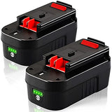 TenHutt 【Lithium-ion | NOT Ni-Mh】 2Pack 3.0Ah 18V Replacement Battery for Black and Decker 18V HPB18 HPB18-OPE 244760-00 A1718 FS18FL FSB18 Firestorm Cordless Power Tools lithium Battery TenHutt