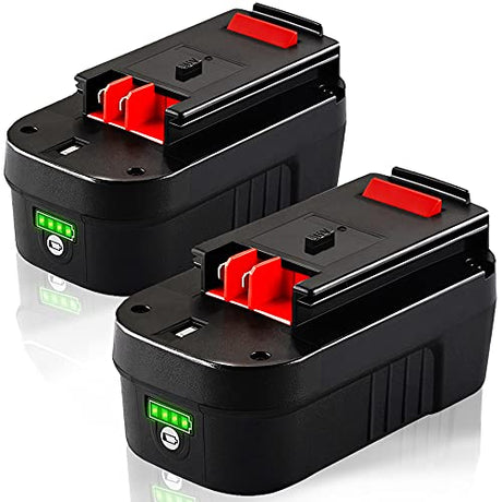 TenHutt 【Lithium-ion | NOT Ni-Mh】 2Pack 3.0Ah 18V Replacement Battery for Black and Decker 18V HPB18 HPB18-OPE 244760-00 A1718 FS18FL FSB18 Firestorm Cordless Power Tools lithium Battery TenHutt
