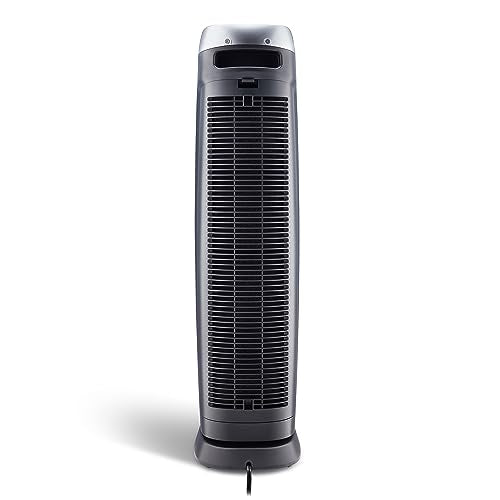 GermGuardian 5-In-1 HEPA Air Purifier for Home, Large Rooms Up To 915 Sq. Ft. with HEPA Pet Air Filter, UV-C Light & Odor Reduction, AC5250PT, 28" Tower, Black GermGuardian