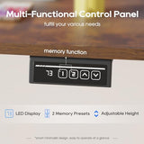 PayLessHere Electric Standing Desk 48x24 Inch Height Adjustable Desk Large Space Office Computer Desk with Headphone Holder 2 Memory Function for Home Office,Brown PayLessHere