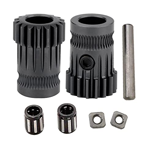 POLISI3D 3D Printer Hardened Steel MK3 Drive Gear extruder Dual Gears kit DriveGears Extrusion Wheel for Upgrade Prusa i3 MK2/MK2S/MK2.5 MK3S 3D Printer - WoodArtSupply