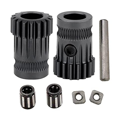 POLISI3D 3D Printer Hardened Steel MK3 Drive Gear extruder Dual Gears kit DriveGears Extrusion Wheel for Upgrade Prusa i3 MK2/MK2S/MK2.5 MK3S 3D Printer - WoodArtSupply