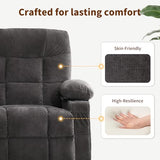 PoteSoar Power Lift Recliner Chair for Elderly with Massage and Heat, Comfortable Electric Power Reclining Chair with Side Pockets,2 Cup Holders and USB Charging Port for Living Room (Grey)