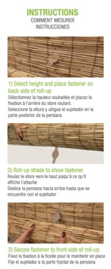 Cocoa Outdoor Bamboo Roller Shades for Patio Privacy - 48" W x 72" L Radiance