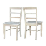 International Concepts 42" Dual Drop Leaf 2 Madrid Chairs Dining Table, Unfinished IC International Concepts