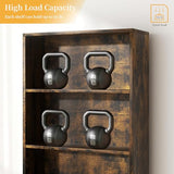 Shintenchi Bookshelf,6-Tier Open Bookcase and Bookshelves,6 Shelf Display Storage Shelves Floor Standing 70.6 inches Tall Bookcase for Home Office, Living Room (Brown) Shintenchi