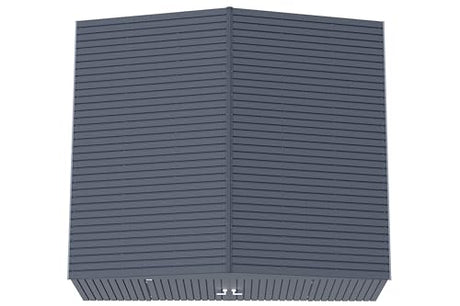 Arrow Shed Elite 14' x 12' Tall Outdoor Steel Storage Shed with High Gable and Lockable Doors Storage Building, Anthracite Arrow