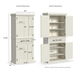 Homestyles Nantucket Pantry, 30", Off White homestyles