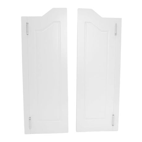 Swinging Doors Cafe Doors, Cafe Saloon Doors, Interior Wood Door Swing Door with Metal Hinges, Bar Saloon Swinging Doors for Kitchen Stairs Bedroom Entrance Partition (White A, 29.92x41.93in) Pinelicorn