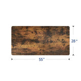 FLEXISPOT EN1 Electric Stand Up Desk 55 x 28 Inches Whole-Piece Desktop Ergonomic Memory Controller Height Adjustable Standing Desk (Black Frame + 55" Rustic Brown Desktop, 2 Packages) FLEXISPOT