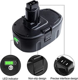 DTK 2Pack 6.5Ah Lithium-Ion Battery Replacement for Dewalt 18V XRP Ni-Cad DC9096 DC9098 DC9099 DE9039 DE9095 DE9096 DE9098 DW9095 DW9096 DW9098 DE9503 DTK