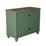 LIVILAND 38" Vintage Style Wood Kitchen Accent Buffet Sideboard Cabinet - Green LIVILAND