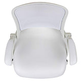Flash Furniture Porter High-Back Swivel Office Chair with Adjustable Lumbar Support and Height, Ergonomic Mesh Desk Chair with Flip-Up Armrests, White Flash Furniture