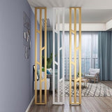 Floor to Ceiling Room Divider, Metal Room Divider, Entrance Hall Partition Screen Column Floor to Ceiling, Column Decor Grille Adjustable Height for Teahouse Coffee Shop Hotel (Black,270cm / 106.29"H) VIBRFURE
