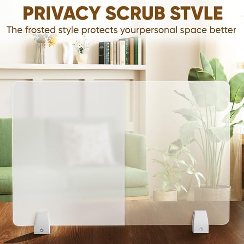 tonchean 4-Piece Desk Dividers Office Partitions, Privacy Desk Panel Protective, Privacy Screen with Clamps for Offices, Schools, Call Centers Workstation- 23.6“L x 15.8”W tonchean