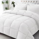 JOLLYVOGUE Twin Comforter Set, Ultra-Soft Bed in a Bag Twin Size 5 Pieces, Oeko-TEX Certified Bedding Set with Down Alternative Comforter, Sheets, Pillowcases & Shams, White JOLLYVOGUE