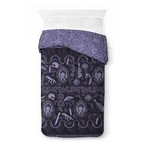 Jay Franco Kids Duvet Cover Set with Sham & Pillowcase – Ultra-Soft Linen Feel Bedding for Room Decor, Cover ONLY Comforter NOT Included, Purple - Wednesday, 2 Piece Twin Jay Franco