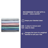 YnM 15lbs Weighted Blanket for Adults, Heavy Bed Throw Blanket with Cooling Glass Beads for All Season Use, Ideal for ~90lbs (48x72 Inches, Twin/Full, Dark Grey) YnM