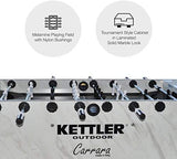 KETTLER Carrara Outdoor Foosball Table with 360 Degree Goalie Rotation, 5 Resin Balls, 5 Cork Balls and Premium Storage Cover KETTLER