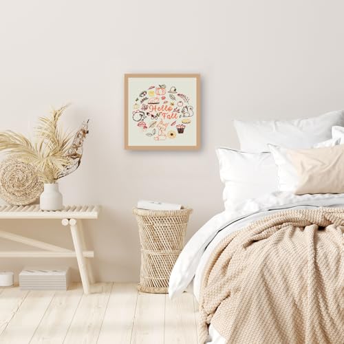 Louise Maelys Fall Embroidery Kits for Beginners,Cross Stitch kit for Adults,DIY Needlepoint for Starters,Including Cloth with Autumn Pattern,Hoop,Instruction and Threads