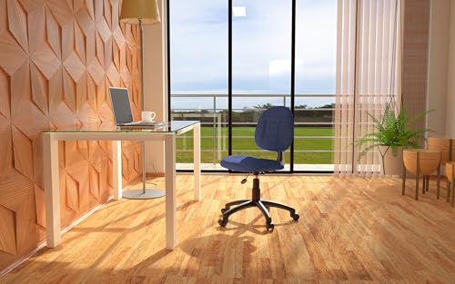 Boss Office Products B315-BE Perfect Posture Delux Fabric Task Chair Without Arms in Blue, 250 Boss Office Products