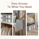 Criusia Bed Sheet Organizers and Storage, 6 Pack Foldable Linen Closet Organizer Box – Bedding Holder for Sheet Set (King/Queen Sizes), Duvet Covers, Blankets (Grey) Criusia