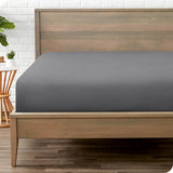Bare Home Fitted Bottom Sheet Twin Extra Long - Premium 1800 Microfiber - Ultra-Soft Wrinkle Free - Deep Pocket - Twin XL Fitted Sheet (Twin XL, Grey) Bare Home