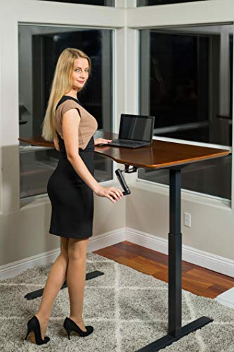 ErgoMax Black Height Adjustable Crank Desk Frame, Tabletop Not Included, 48.56 Inch Max Height Ergomax
