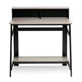 Furinno Simplistic A Frame Computer Desk, Black/French Oak Grey Furinno