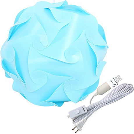 Lightingsky DIY IQ Jigsaw Puzzle Lamp Shade Ceiling Pendant Lampshade Kit with 15 Feet Hanging Cord (Sky, L-12 inch) Lightingsky