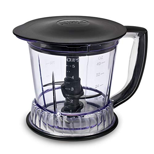 Ninja QB1004 Blender/Food Processor with 450-Watt Base, 48oz Pitcher, 16oz Chopper Bowl, and 40oz Processor Bowl for Shakes, Smoothies, and Meal Prep,Black