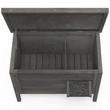 GDLF Outdoor Cat House Feral Cat Enclosure 100% Insulated All-Round Foam Weatherproof Solid Wood Large Size for Multiple Cats 34.5" L*21.5" W*27.2" H GDLF