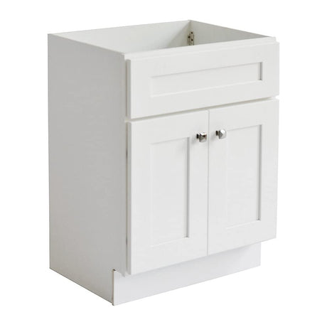 Design House Brookings 24 Inch Bathroom Vanity, Ready to Assemble, Solid Wood, Sherwin Williams® White, 586925 Design House