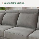HONBAY Modular Sectional Sofa with Storage, Sleeper Sectional Sofa Modular Sectional Couch for Living Room, Grey HONBAY