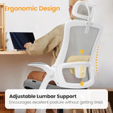 NEO Chair Ergonomic Office Desk Chair High Back Computer Gaming Mesh Chair with Comfy Task Adjustable Arms Lumbar Support Headrest Swivel for Home Office (Grey) NEO CHAIR