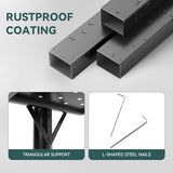 Grill Gazebo 8'x 5' Outdoor Grill Canopy BBQ Gazebo w/Air Vent, Barbecue Gazebo Canopy with 7 Hook Tools for Patio Backyard Barbecue Picnic, Black FUNG YARD