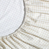 Eddie Bauer - Sheet Set, Cotton Percale Bedding with Matching Pillowcase, Crisp & Breathable, 200-Thread Count, Classic Comfort Essentials (Little Gingham Beige, Full) Eddie Bauer