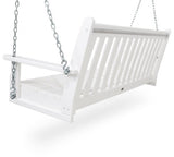 POLYWOOD GNS60WH Vineyard 60" Swing, White Polywood
