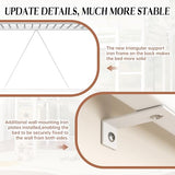 Shintenchi Loft Bed Full Size with Desk and Storage Shelves, Frame with 2 Side Ladders for Kids, Teens Adults, Spcace-Saving Noise-Free and Anti-tilt Design, White Shintenchi