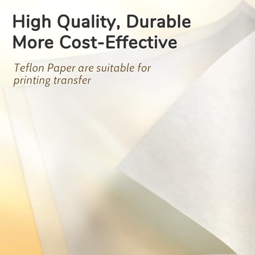 TransOurDream 3 PTFE Teflon Sheets 16×20"& 5 Teflon Papers A3 for Heat Press Transfer Sublimation Paper and Heat Transfer Paper Reusable Heat Resistant Non Stick TransOurDream
