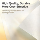 TransOurDream 3 PTFE Teflon Sheets 16×20"& 5 Teflon Papers A3 for Heat Press Transfer Sublimation Paper and Heat Transfer Paper Reusable Heat Resistant Non Stick TransOurDream