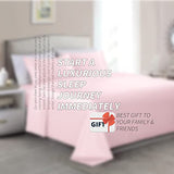 Cobedzy 4 Pcs Blush Pink Satin Sheets Full Size Silky Satin Bedding Sheets Set with 1 Deep Pocket Fitted Sheet, 1 Flat Sheet, 2 Pillowcase Cobedzy