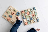 Pearhead Wooden Alphabet Puzzle, Easter Basket Stuffers Toddler Boys and Girls, Colorful ABC Letters, Interactive Learning Board Educational Toy, Baby and Toddler Ages 1+ Years Pearhead