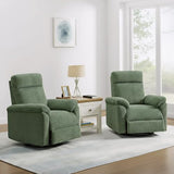 KISLOT Swivel Rocker Recliner for Adults, Corduroy 360 Degree Swivel Glider Recliner Manual 3-Position Adjustable Easy Assembly for Small Space Living Room Nursery Bedroom