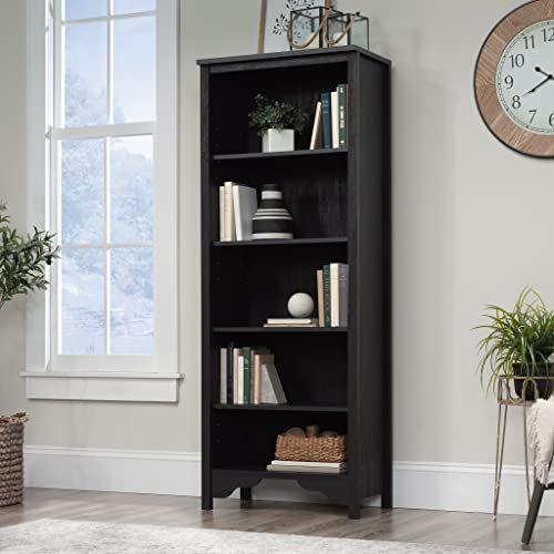 Sauder Dawson Trail 5-Shelf Bookcase in Raven Oak Finish - WoodArtSupply