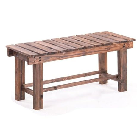 JHKJDS Garden Bench Patio Backless Chair, Outdoor Garden Bench, Wooden Park Bench, Mortise and Tenon Structure Design, for Patio, Park, Porch and Lawn (Color : B, Size : 47.2in/120cm) JHKJDS